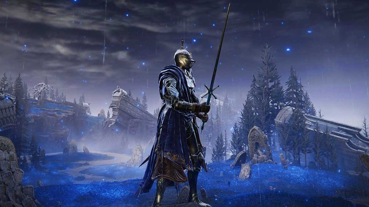 Elden Ring character wielding Carian Sorcery Sword in Shadow of the Erdtree DLC